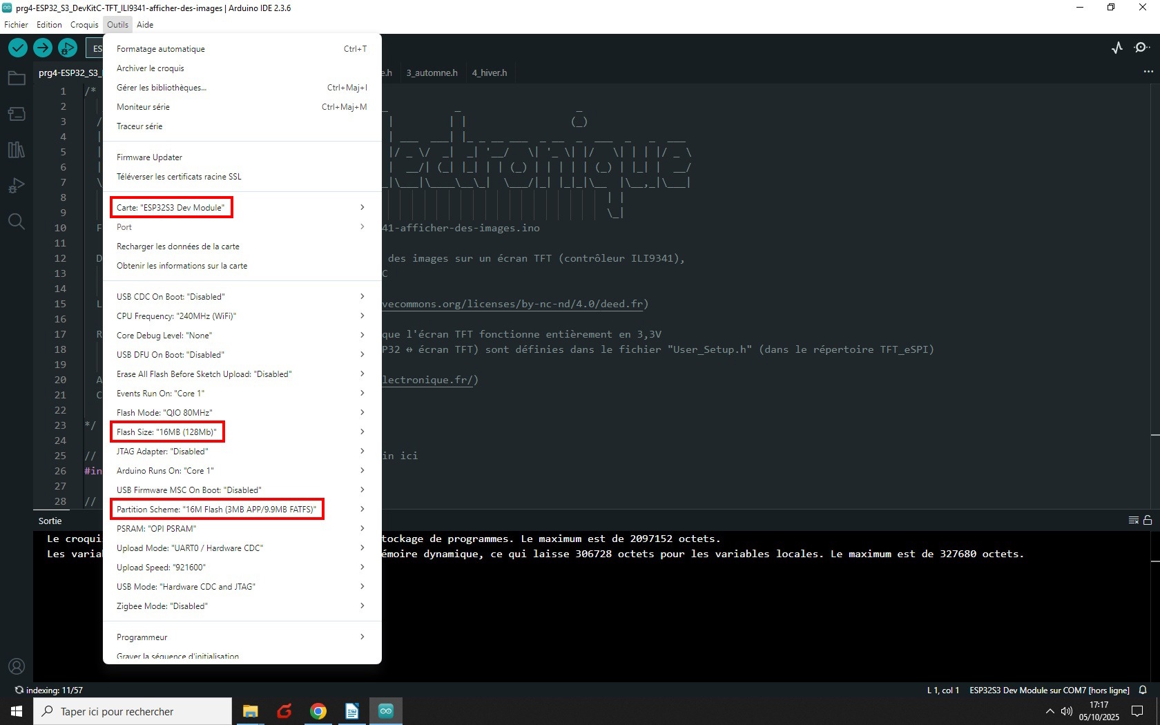 Écrans TFT ILI9341 arduino / esp32 : tuto avec exemples code