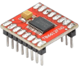Module TB6612FNG double driver moteur pilotable par microcontrôleur 5V ou 3,3V, comme les cartes Arduino, ESP32, et STM32 par exemple, version soudée sur PCB